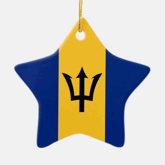 Barbados Flag Keramisch Ornament (Voorkant)