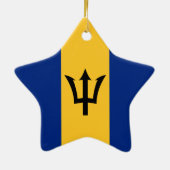 Barbados Flag Keramisch Ornament (Achterkant)