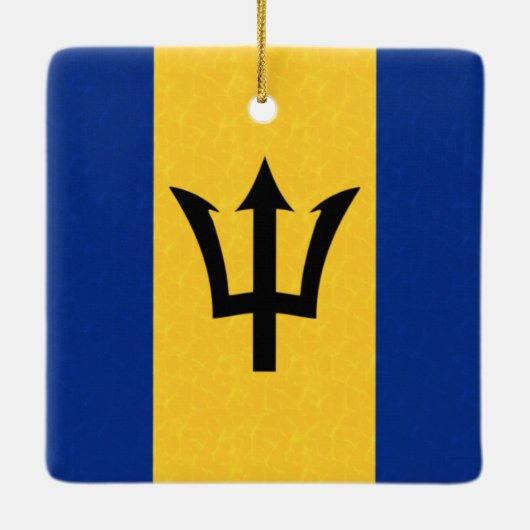 Barbados Flag Keramisch Ornament (Achterkant)