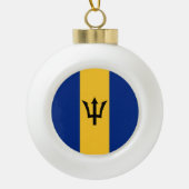 Barbados Flag Keramische Bal Ornament (Voorkant)