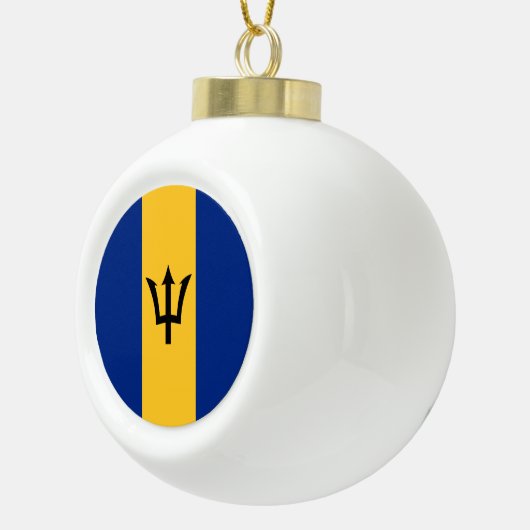 Barbados Flag Keramische Bal Ornament (Rechts)