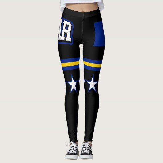 Barbados Flag Leggings (Voorkant)