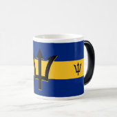 Barbados Flag Magische Mok (Voorkant rechts)