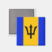 Barbados Flag Magneet (Voorkant / Achterkant)