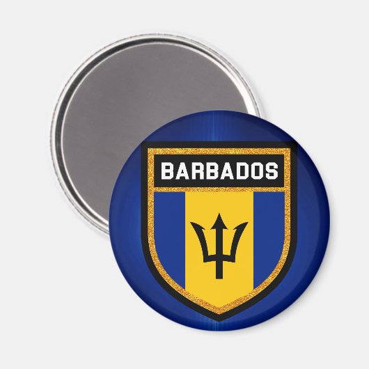 Barbados Flag Magneet (Voorkant / Achterkant)