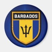 Barbados Flag Magneet (Voorkant)