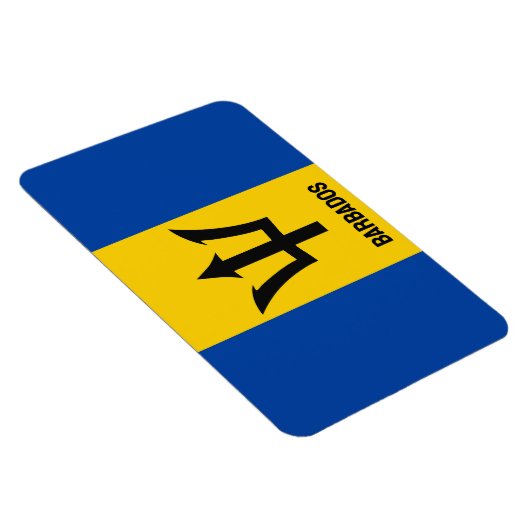 Barbados Flag Magneet (Rechterzijde)