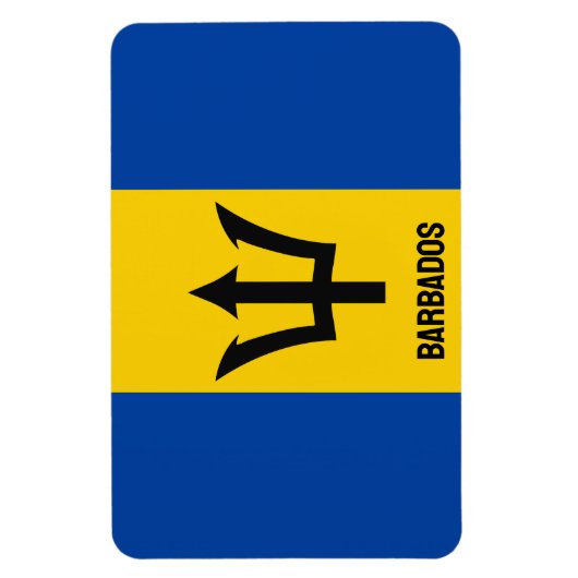 Barbados Flag Magneet (Verticaal)