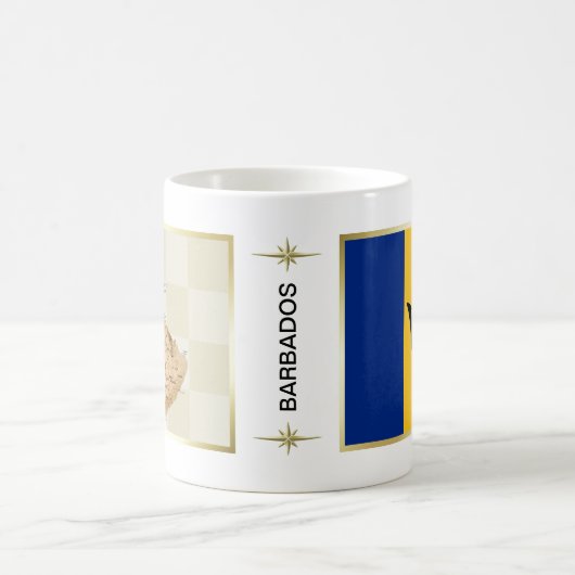Barbados Flag + Map Mok (Center)