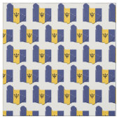BARBADOS FLAG Map Stof (Swatch)