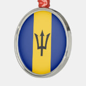 Barbados Flag Metalen Ornament (Links)