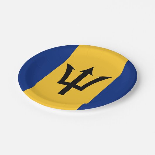 Barbados Flag Papieren Bordje (Gekanteld)