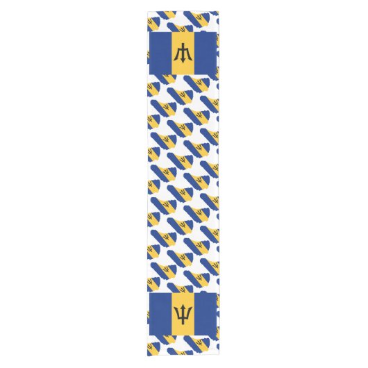 BARBADOS Flag Patriotic Korte Tafelloper (Voorkant)