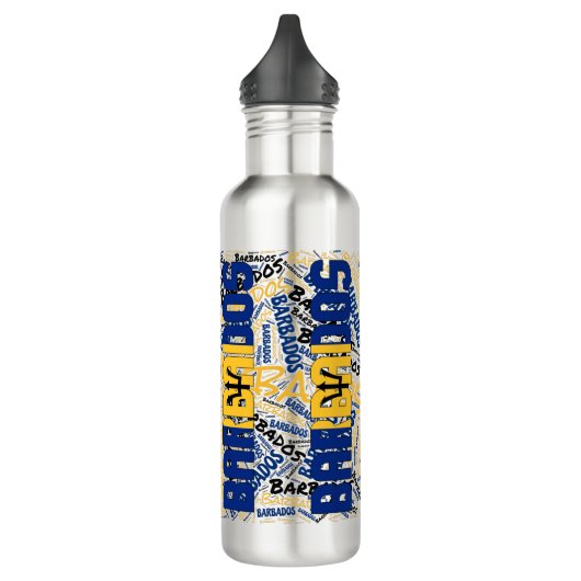 Barbados Flag Patriotic Waterfles (Links)