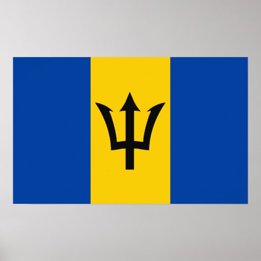 Barbados Flag Poster (Voorkant)
