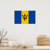 Barbados Flag Poster (Keuken)