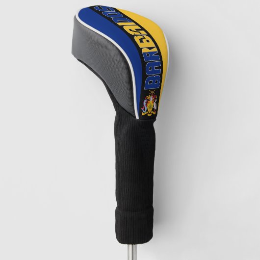 Barbados Flag Prachtige Patriotic Golfheadcover (Schuin)
