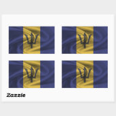 Barbados Flag Rechthoekige Sticker (Vel)