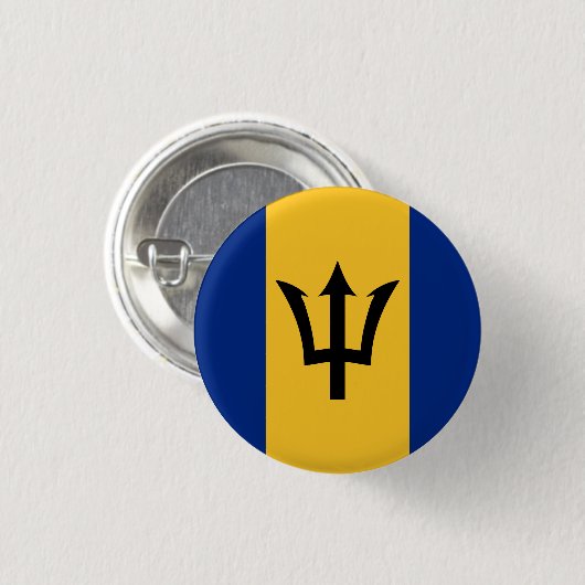 Barbados Flag Ronde Button 3,2 Cm (Voorkant /achterkant)