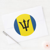 Barbados Flag Ronde Sticker (Envelop)