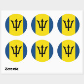 Barbados Flag Ronde Sticker (Vel)