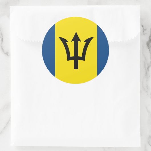 Barbados Flag Ronde Sticker (Tas)