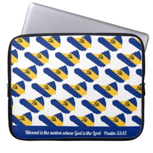 BARBADOS FLAG-scripts Laptop Sleeve