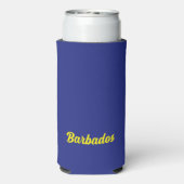 Barbados Flag Seltzer Blikjeskoeler (Seltzer Achterkant)