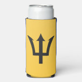 Barbados Flag Seltzer Blikjeskoeler (Seltzer Voorkant)