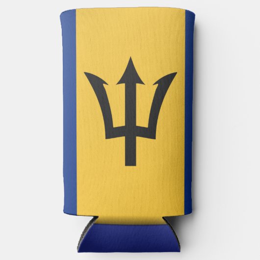 Barbados Flag Seltzer Blikjeskoeler (Voorkant)