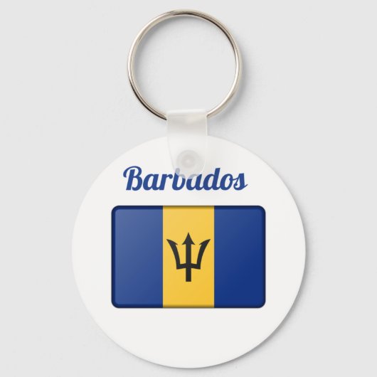 Barbados Flag Sleutelhanger (Voorkant)