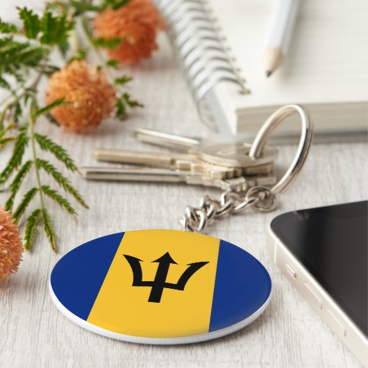 Barbados Flag Sleutelhanger (Zijkant)