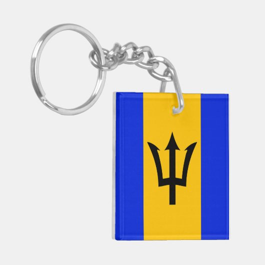 Barbados Flag Sleutelhanger (Voorkant Links)