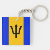 Barbados Flag Sleutelhanger (Achterkant)