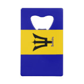 Barbados Flag Sleutelhanger Bottle Open Creditkaart Flessenopener (Voorkant)