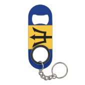 Barbados Flag Sleutelhanger Flessenopener (Achterkant)