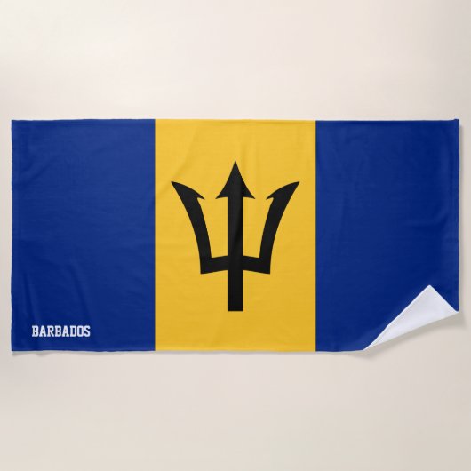 Barbados Flag Splendid Patriotic Strandlaken (Voorkant)