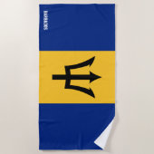 Barbados Flag Splendid Patriotic Strandlaken (Voorkant)