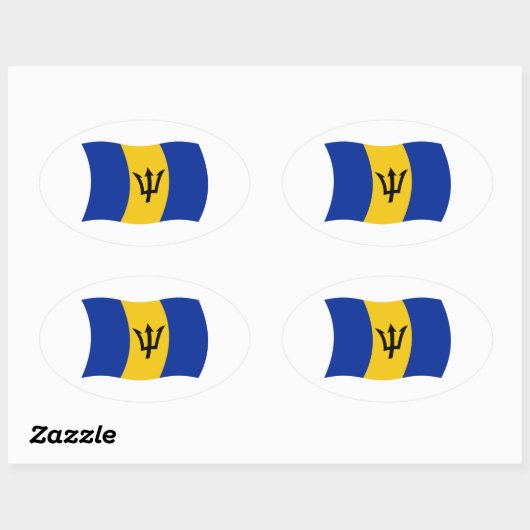 Barbados Flag Sticker (Vel)
