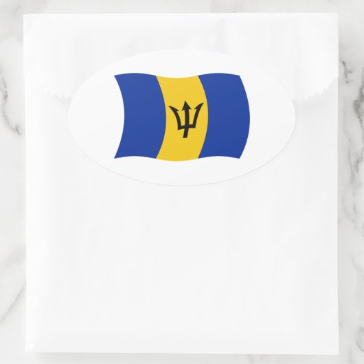 Barbados Flag Sticker (Tas)