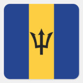 Barbados Flag Sticker (Voorkant)