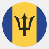 Barbados Flag Sticker (Voorkant)