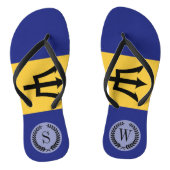 Barbados Flag Teenslippers (Voetbed)