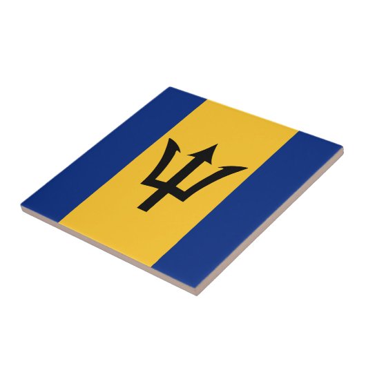 Barbados Flag Tegeltje (Zijkant)