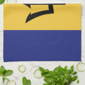 Barbados Flag Theedoek (Gevouwen)