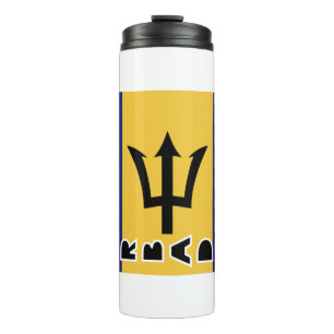 Barbados Flag Thermal Tumbler Thermosbeker
