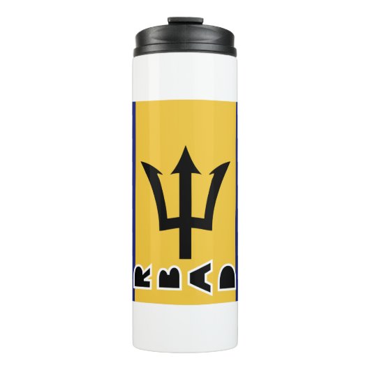 Barbados Flag Thermal Tumbler Thermosbeker (Voorkant)
