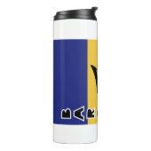 Barbados Flag Thermal Tumbler Thermosbeker (Gedraaid links)
