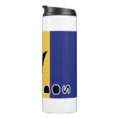 Barbados Flag Thermal Tumbler Thermosbeker (Geroteerd rechts)
