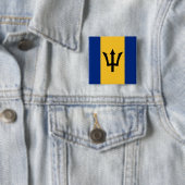 Barbados Flag Vierkante Button 5,1 Cm (In situ)